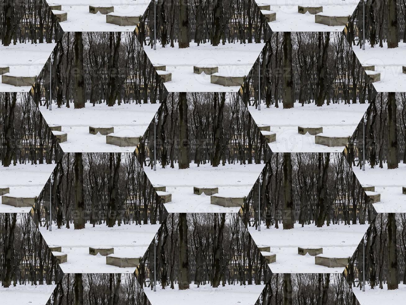 digitaal illustratie sneeuw mozaïek- patroon foto