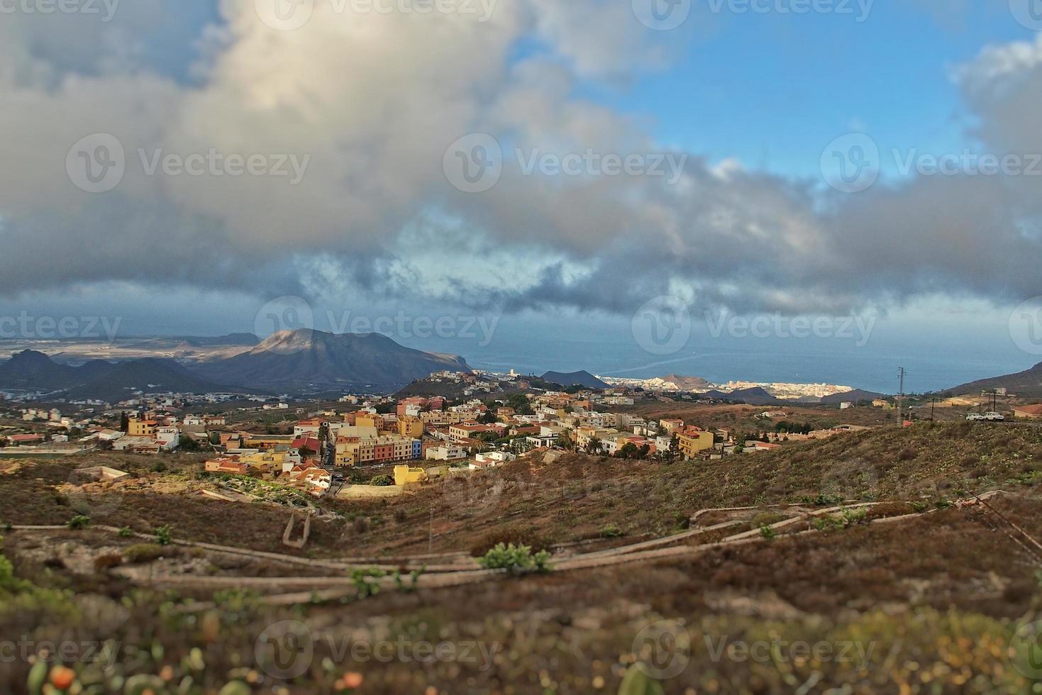 kalmte vakantie landschap Aan de Spaans kanarie eiland Tenerife Aan een zonnig dag foto