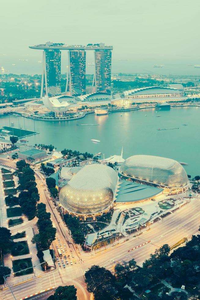 singapore skyline van de stad foto