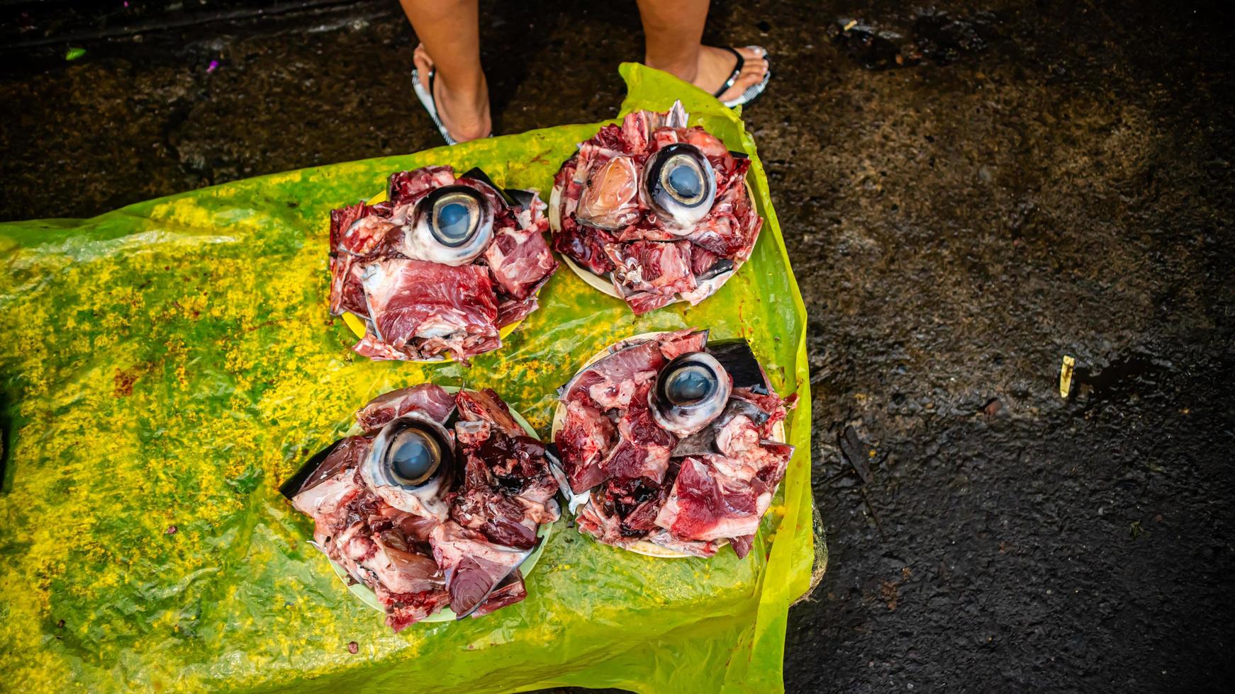 minahasa, Indonesië januari 2023, rauw vis in de tondaan traditioneel markt foto