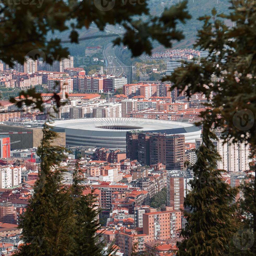 stadsgezicht en architectuur in Bilbao stad, Spanje, reizen bestemming foto
