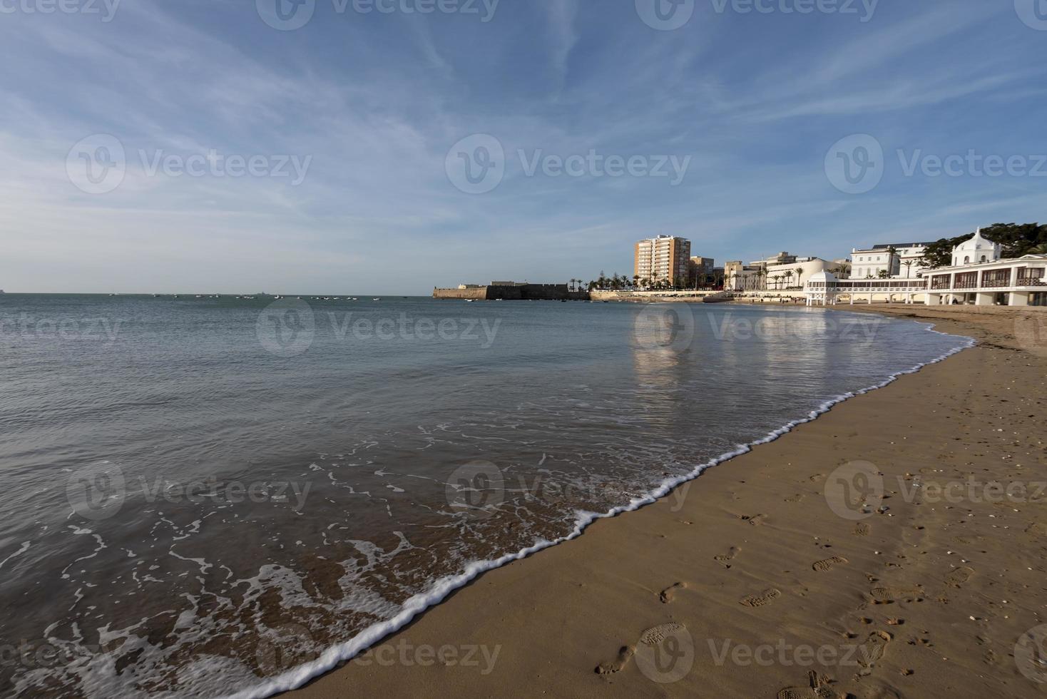 cadiz een haven stad in Andalusië in zuidwesten Spanje en verschillend stad keer bekeken foto