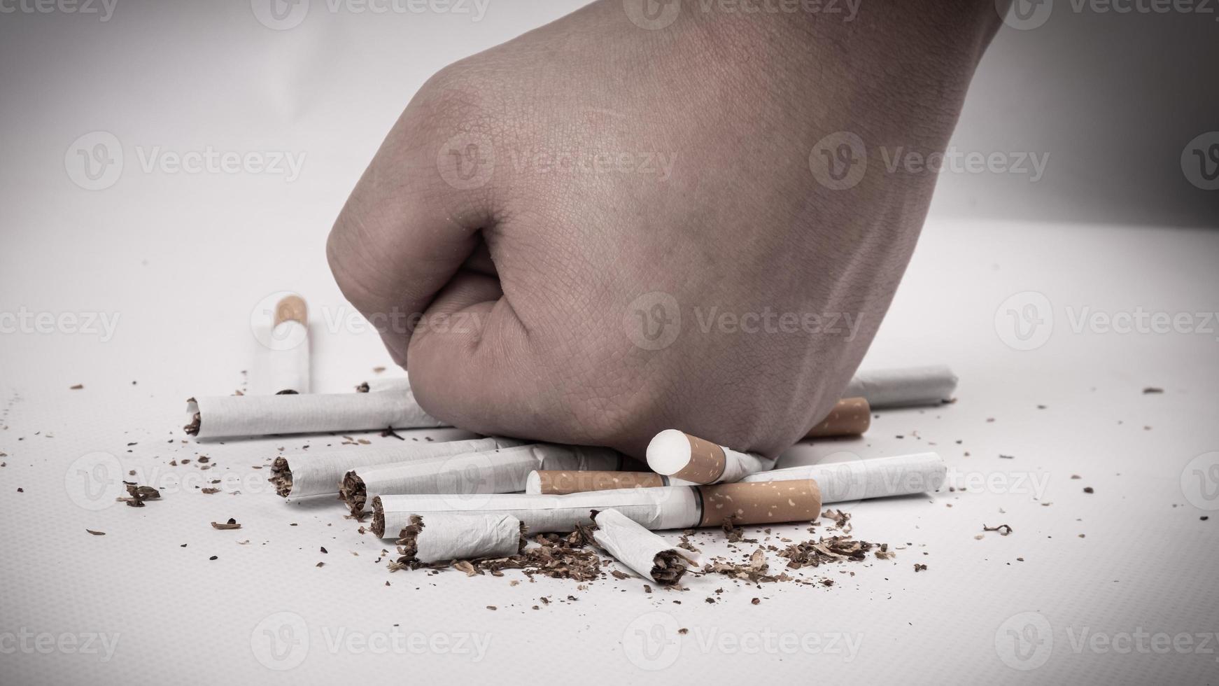 de strijd tegen nicotineverslaving foto