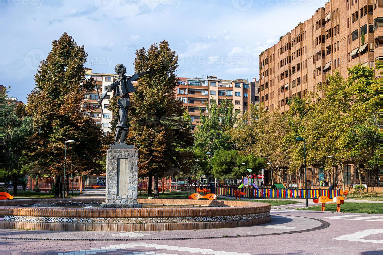 stedelijk landschap in de stad van Zaragoza, Spanje foto