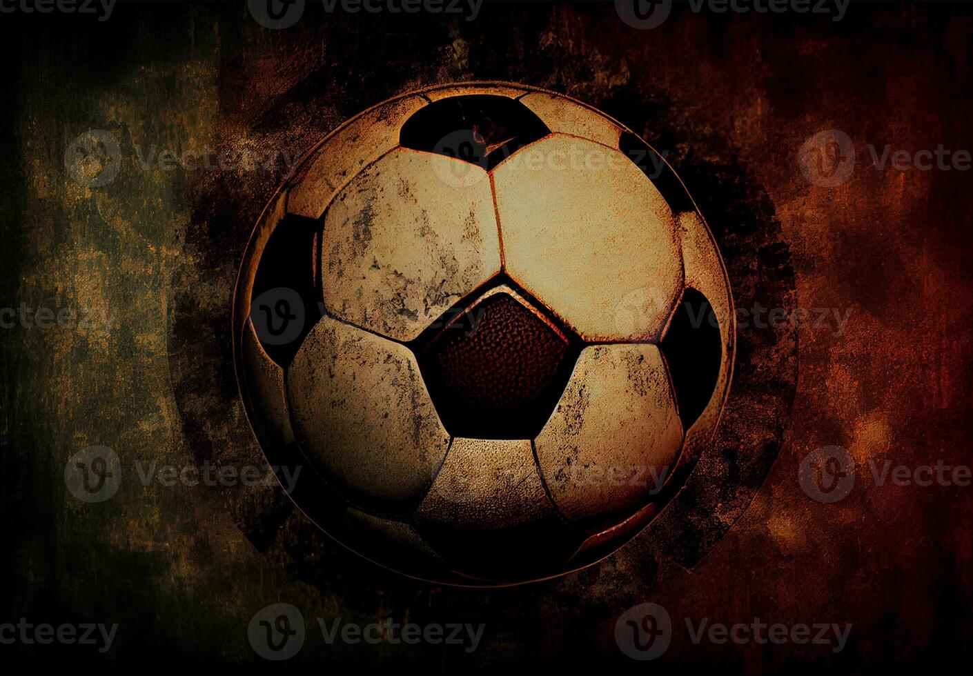 abstract sport- poster voetbal bal - ai gegenereerd beeld foto