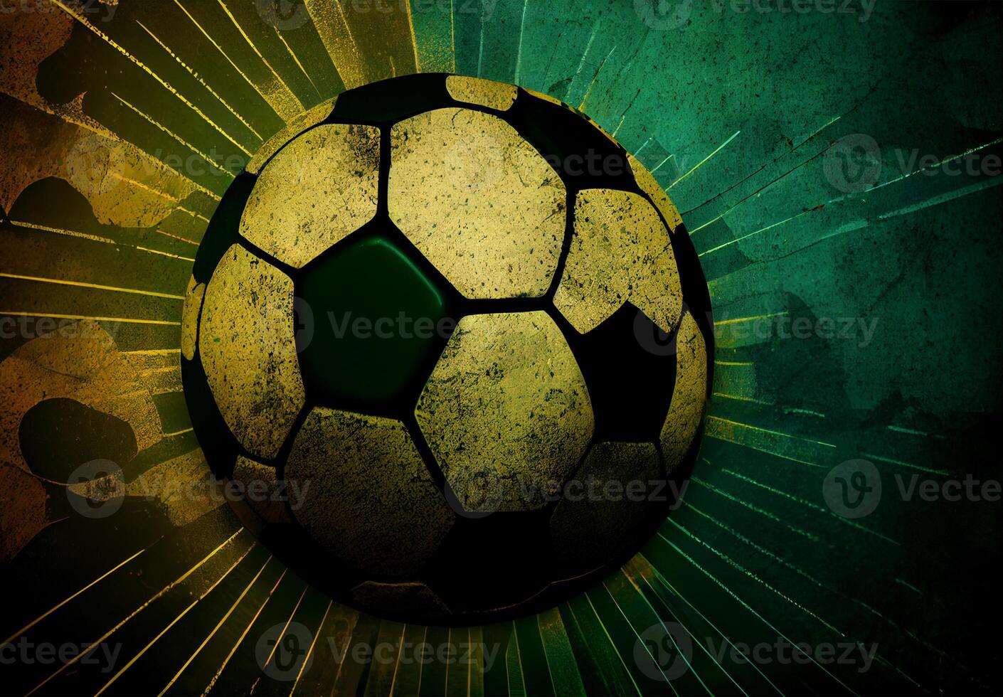 abstract sport- poster voetbal bal - ai gegenereerd beeld foto