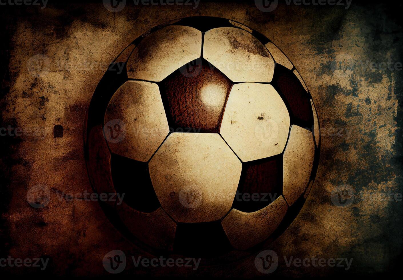 abstract sport- poster voetbal bal - ai gegenereerd beeld foto
