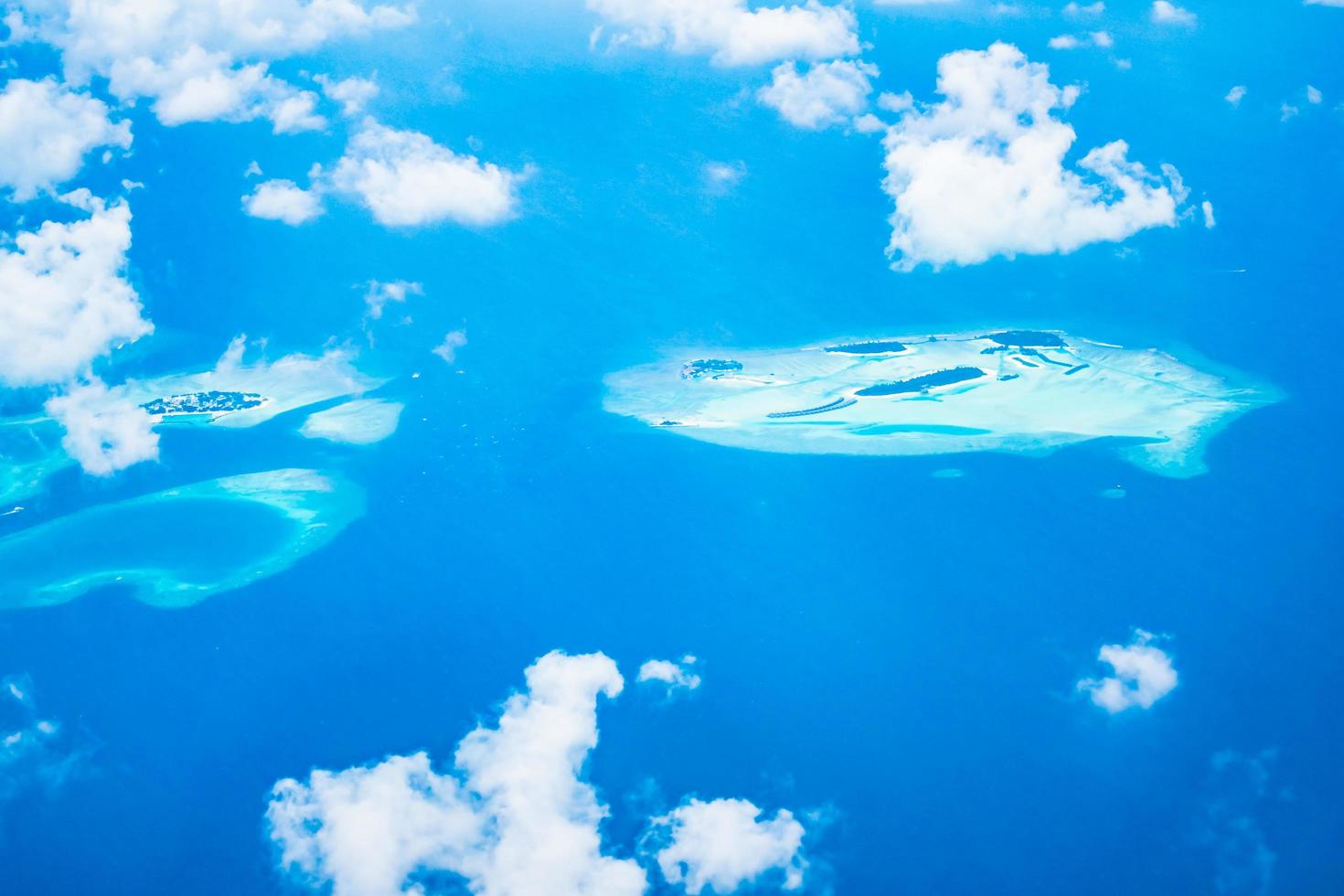 luchtfoto van de Maldiven foto