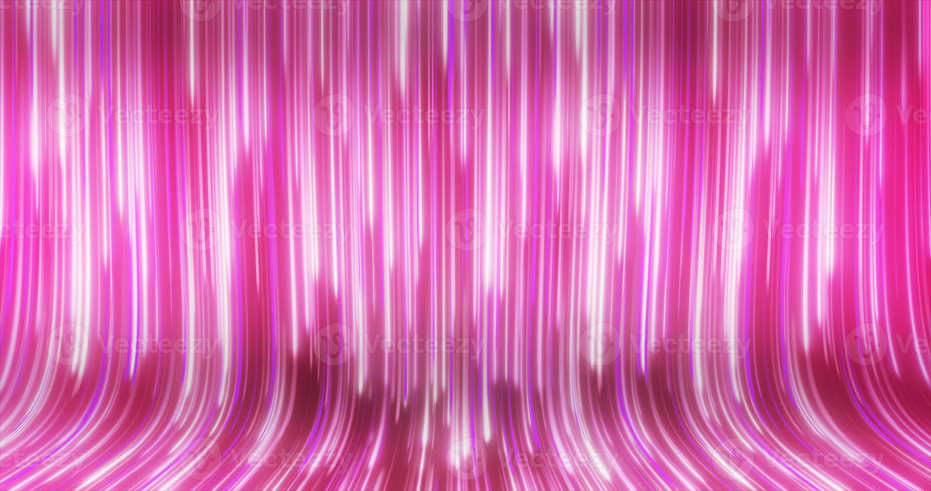 abstract veelkleurig lijnen energie magisch gloeiend vallend Aan een gebogen abstract roze achtergrond foto