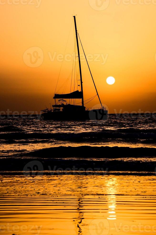 een mooi zonsondergang visie foto