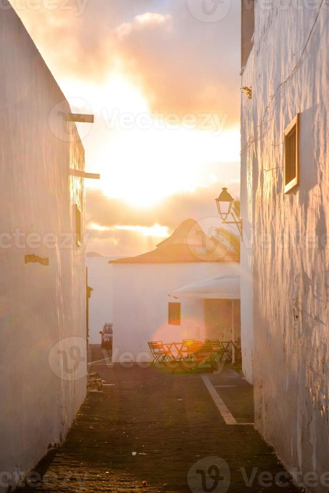 een zonsondergang visie foto