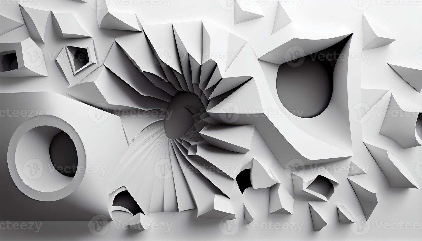 abstract 3d wit achtergrond. genereren ai. foto