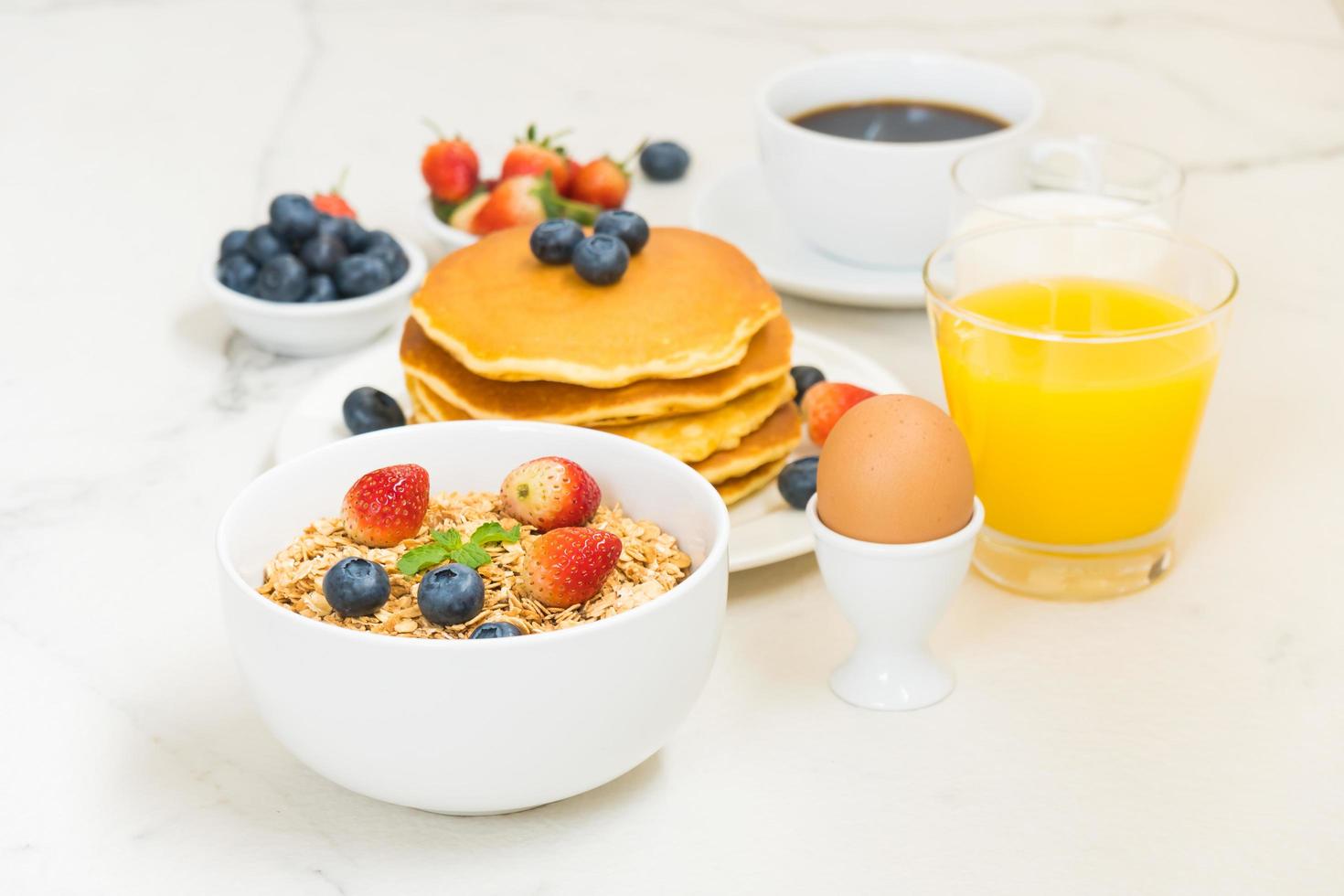 gezonde ontbijtset foto