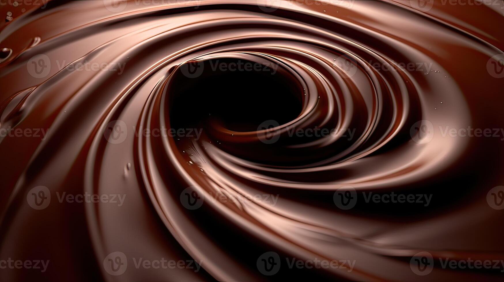 chocola achtergrond. gesmolten chocola. chocola wervelen. gesmolten chocola kolken achtergrond. generatief ai. foto
