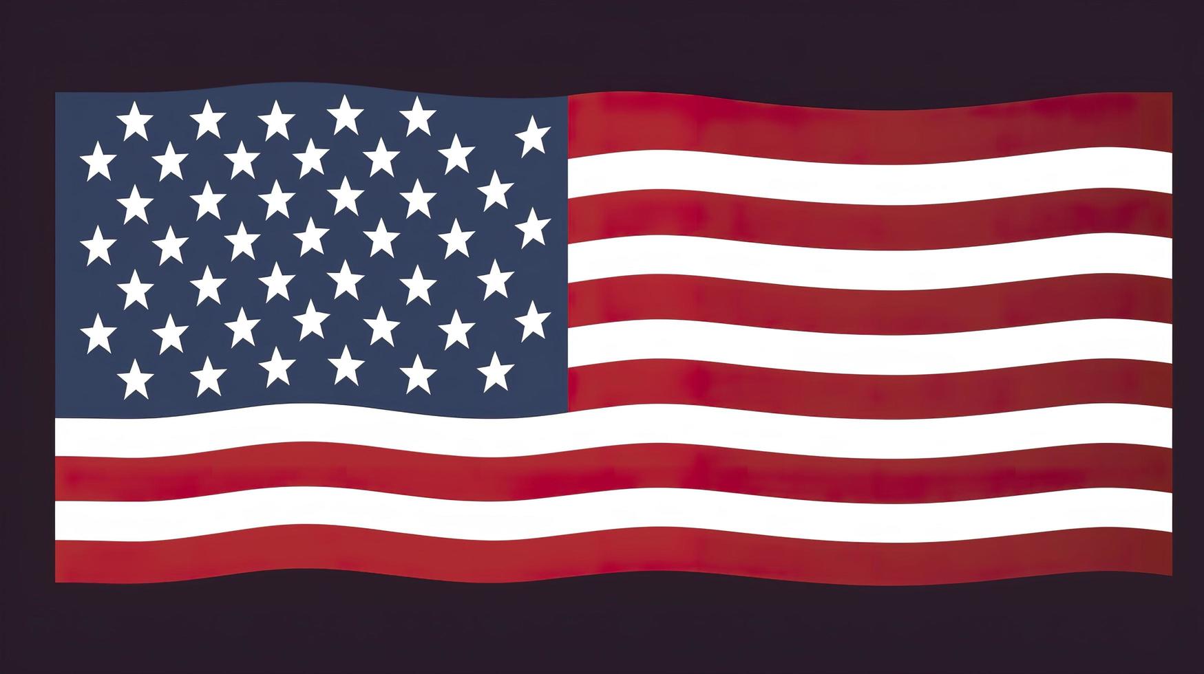 vrij illustratie van Verenigde Staten van Amerika vlag, genereren ai foto