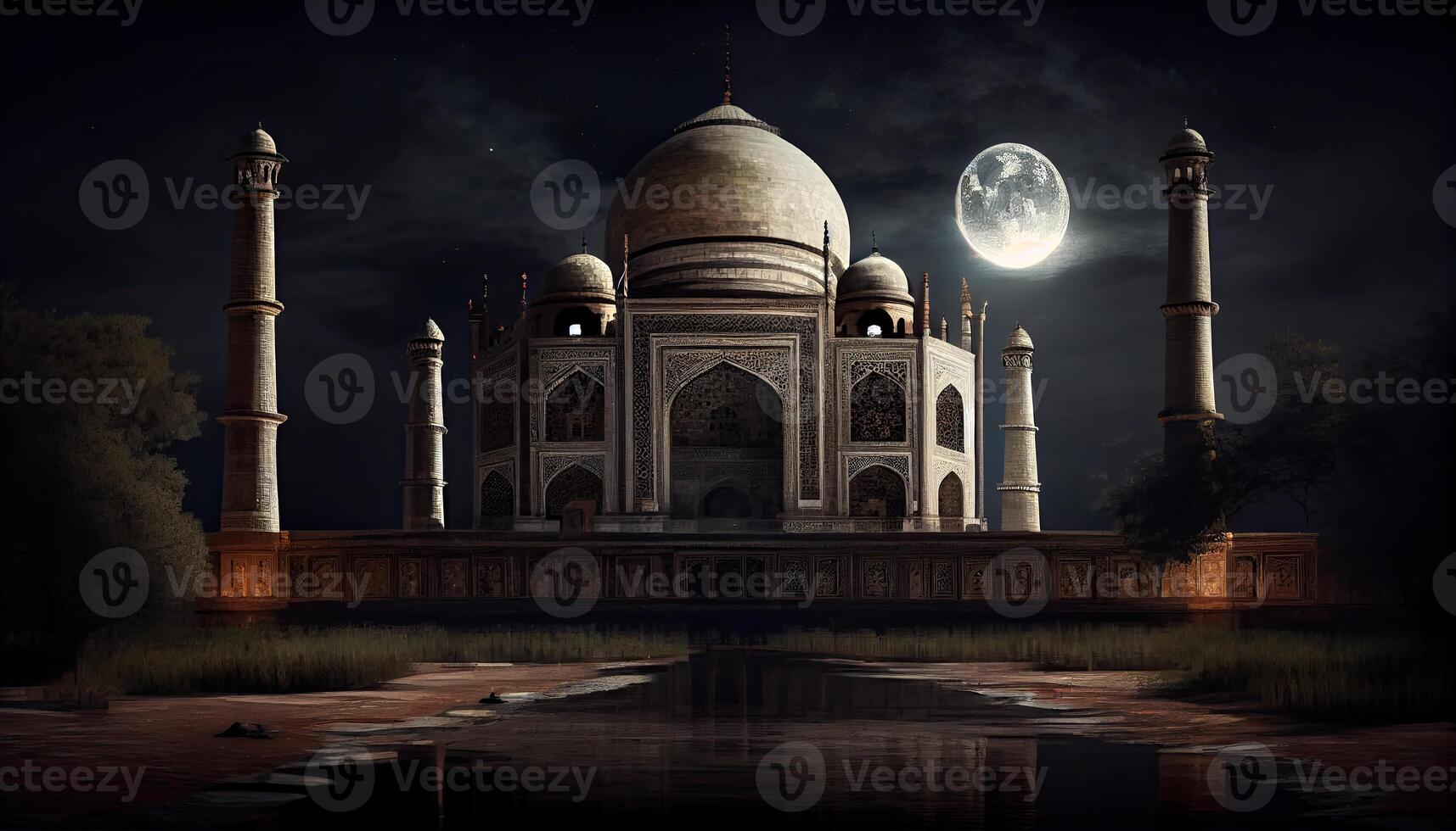 taj mahal in agra land generatief ai foto