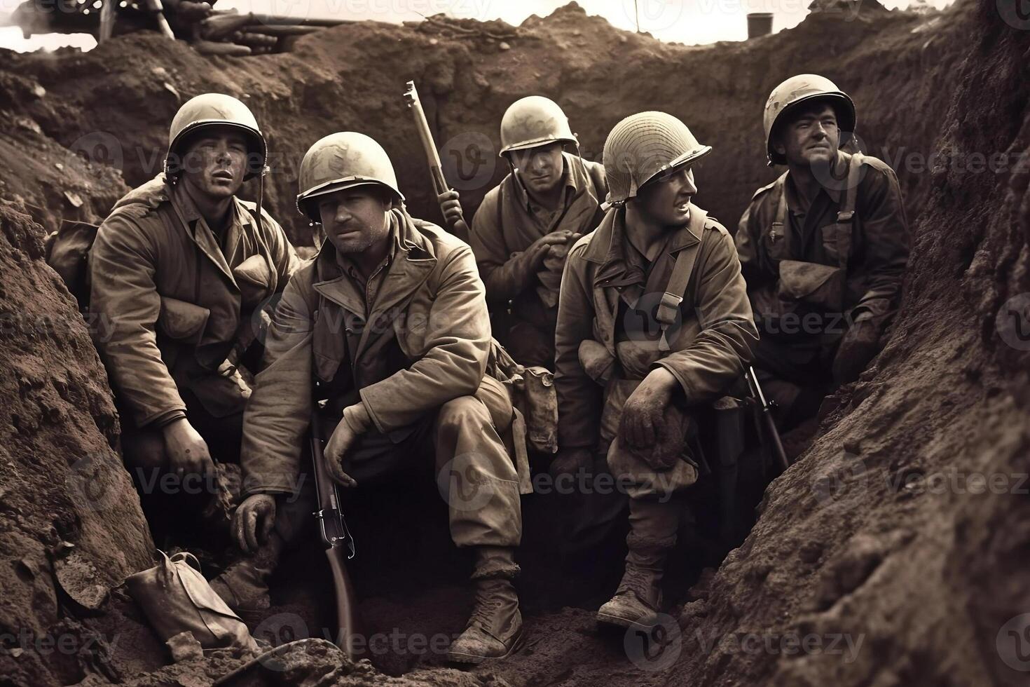 wereld oorlog ii soldaten. ai gegenereerd foto