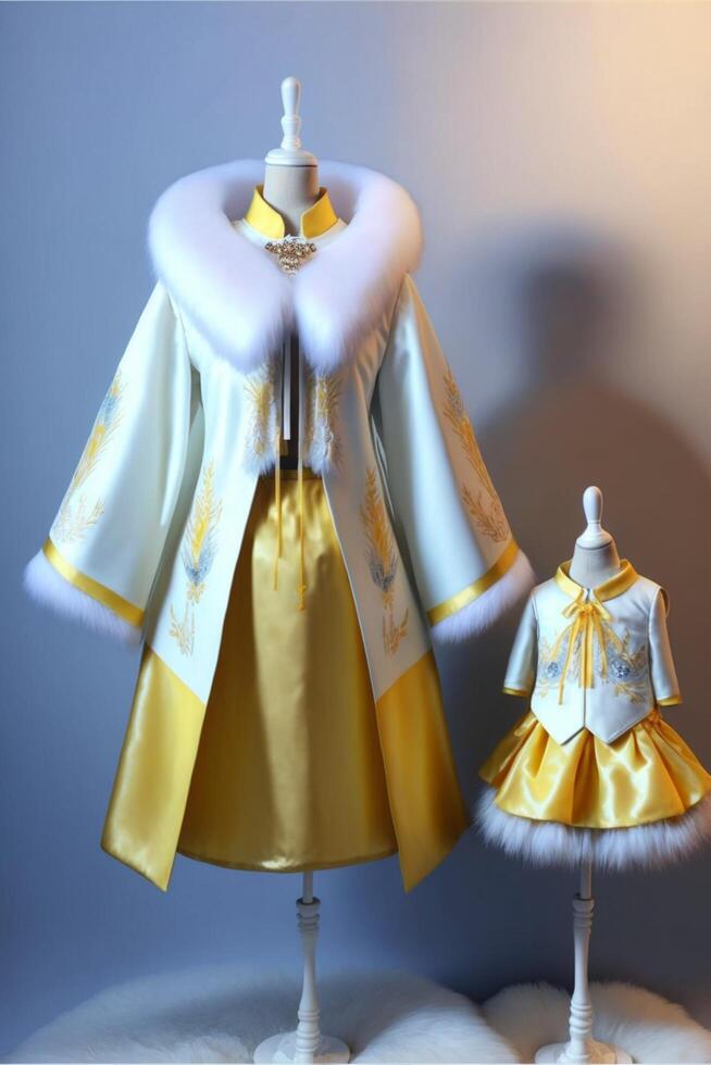 heel mooi Chinese jurk voor kinderen. generatief ai. foto