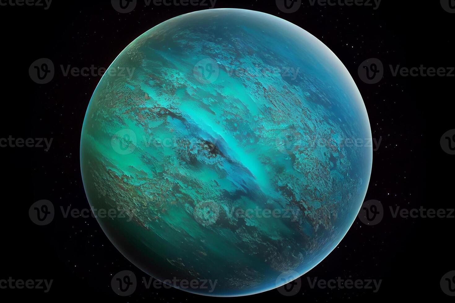 Neptunus, een planeet in de zonne- systeem. generatief ai foto