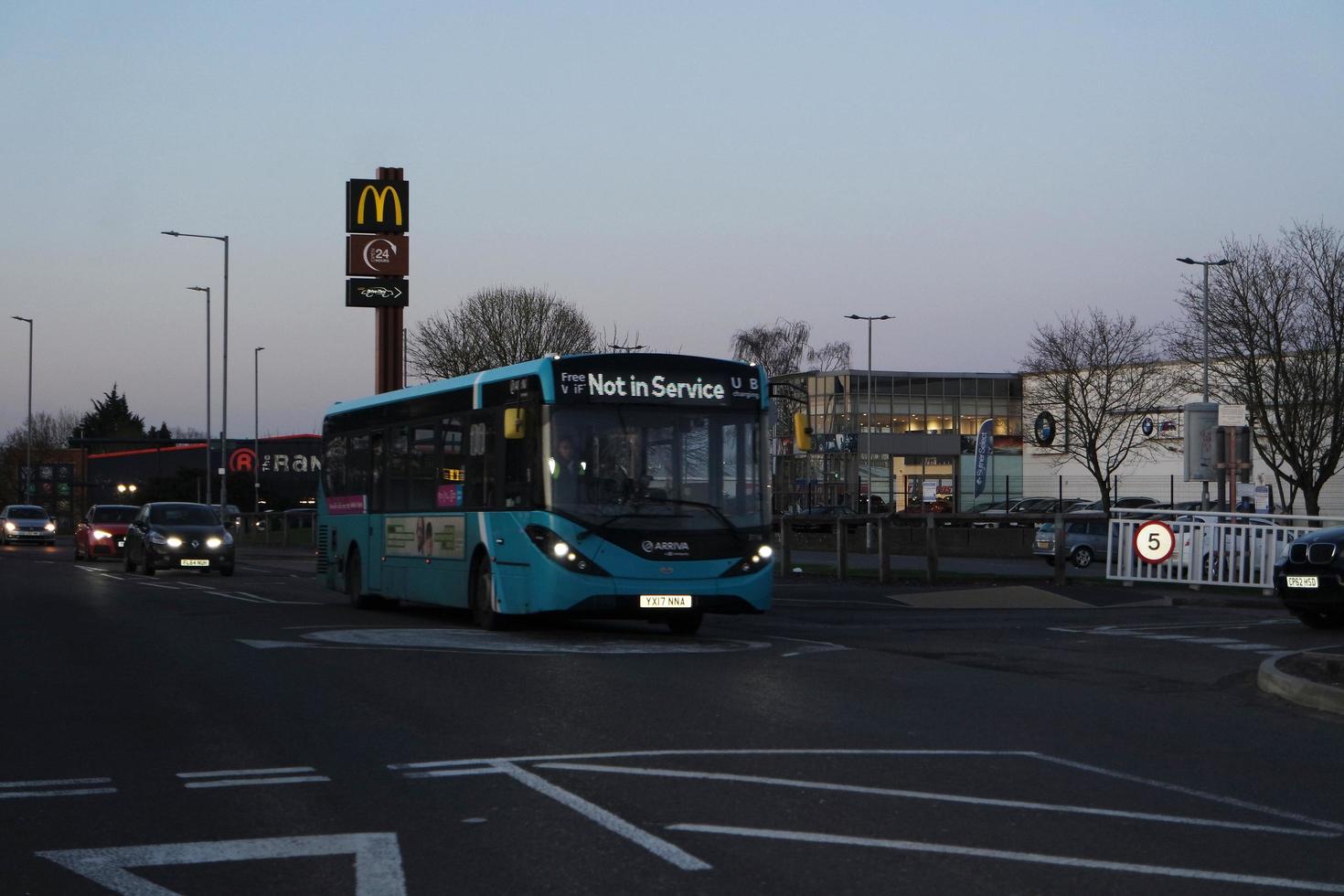 mooi visie van luton stad- van Engeland uk gedurende oranje zonsondergang. de beeld was gevangen genomen Aan 03-april-2023 foto