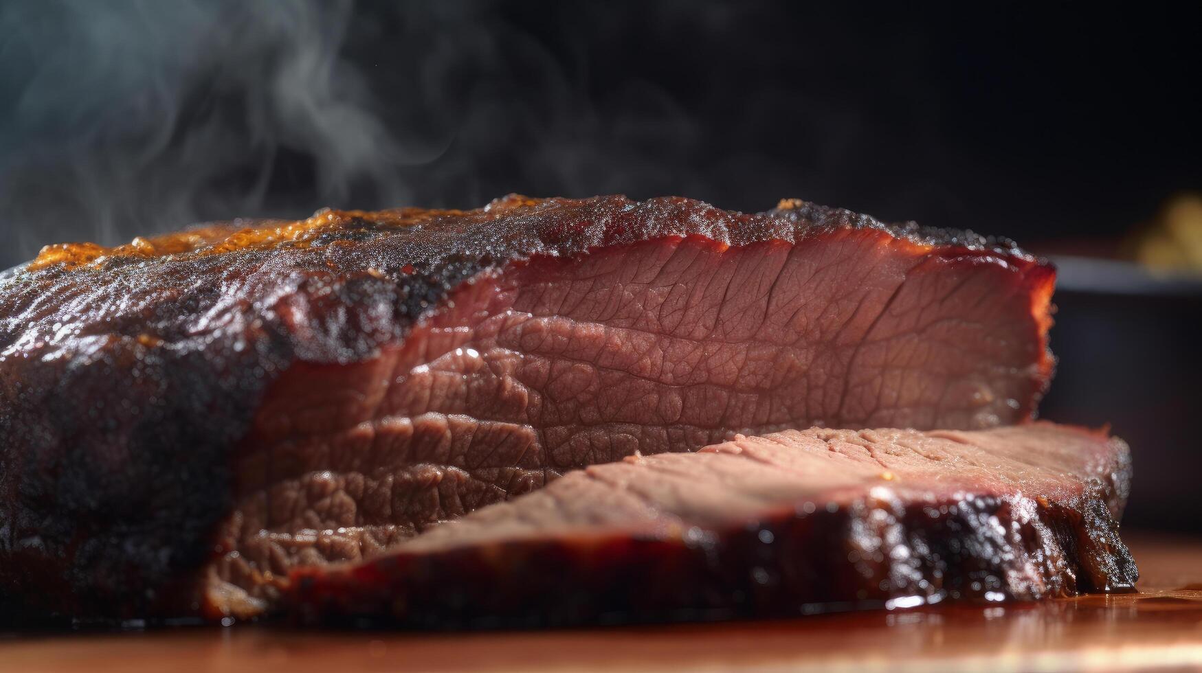 Amerikaans barbecue rundvlees borst illustratie ai generatief foto