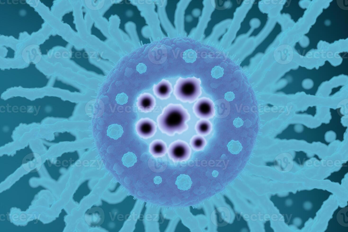 coronavirus 2019-nCoV. abstract achtergrond. ontwerp element voor grafiek kunstwerken.abstract fractaal. griep virus. generatief ai foto