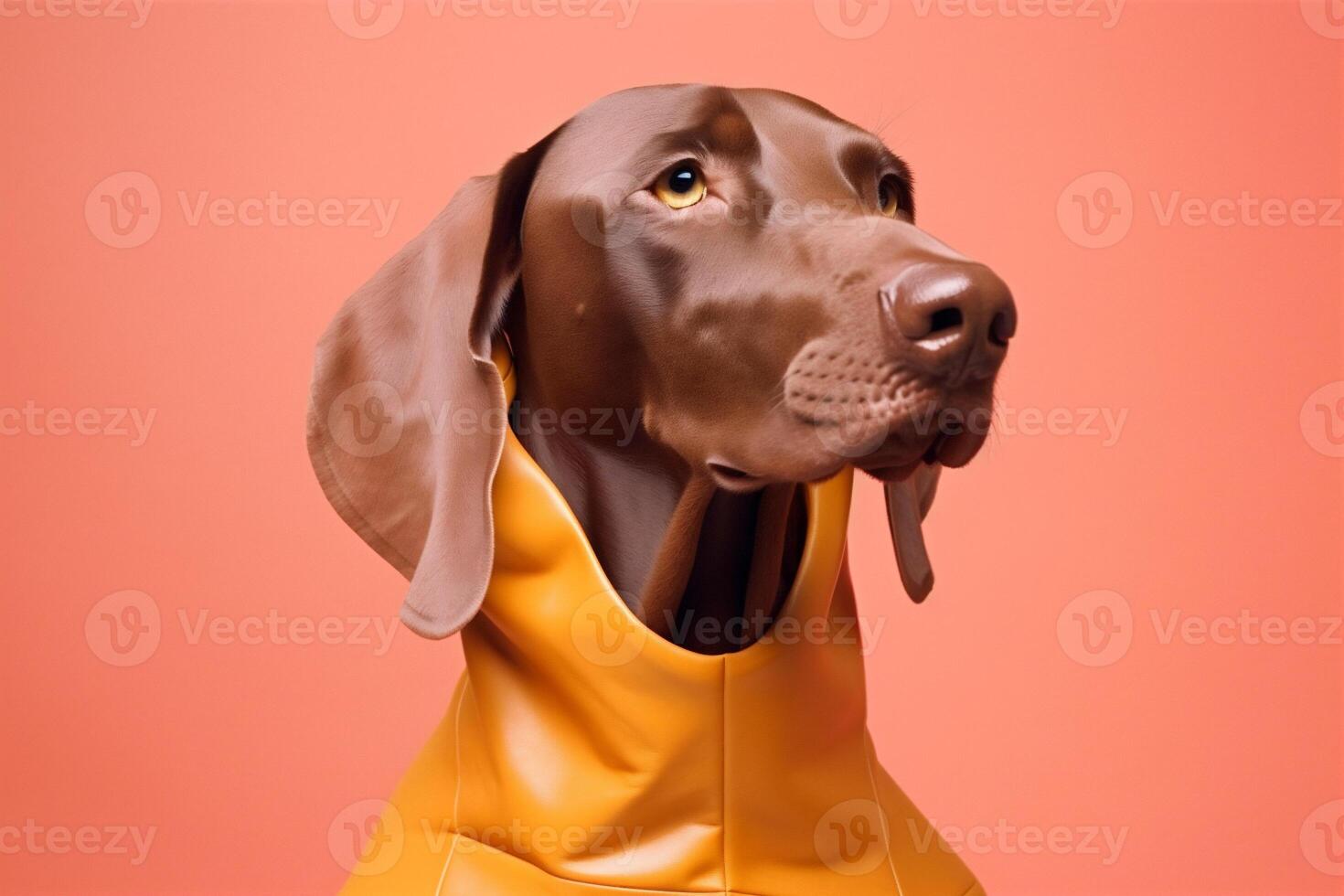 ai gegenereerd weimaraner hond in futuristische stijl foto