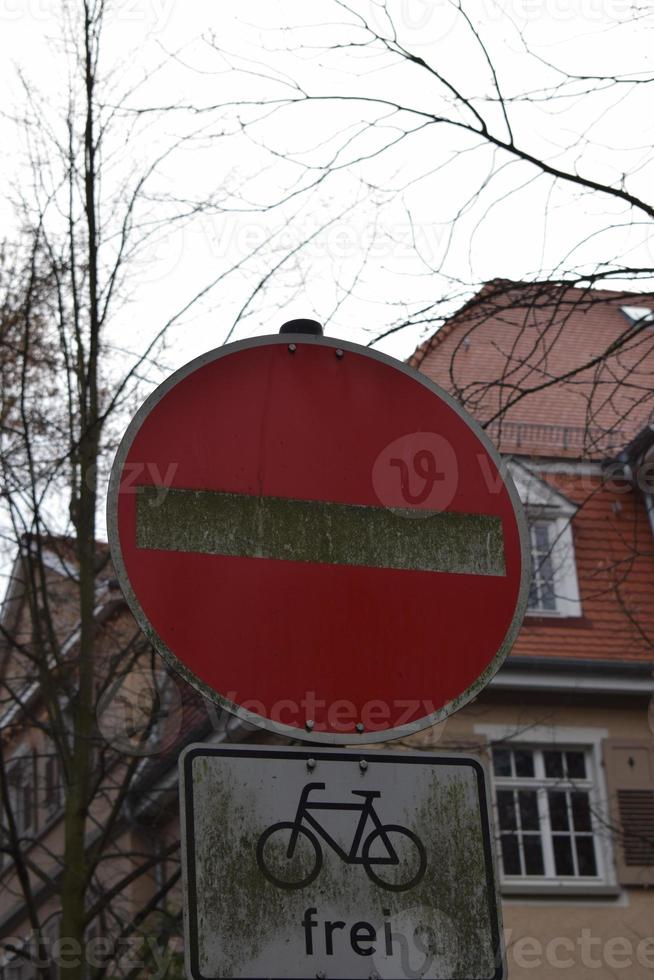 Nee binnenkomst, Fietsen toegestaan foto