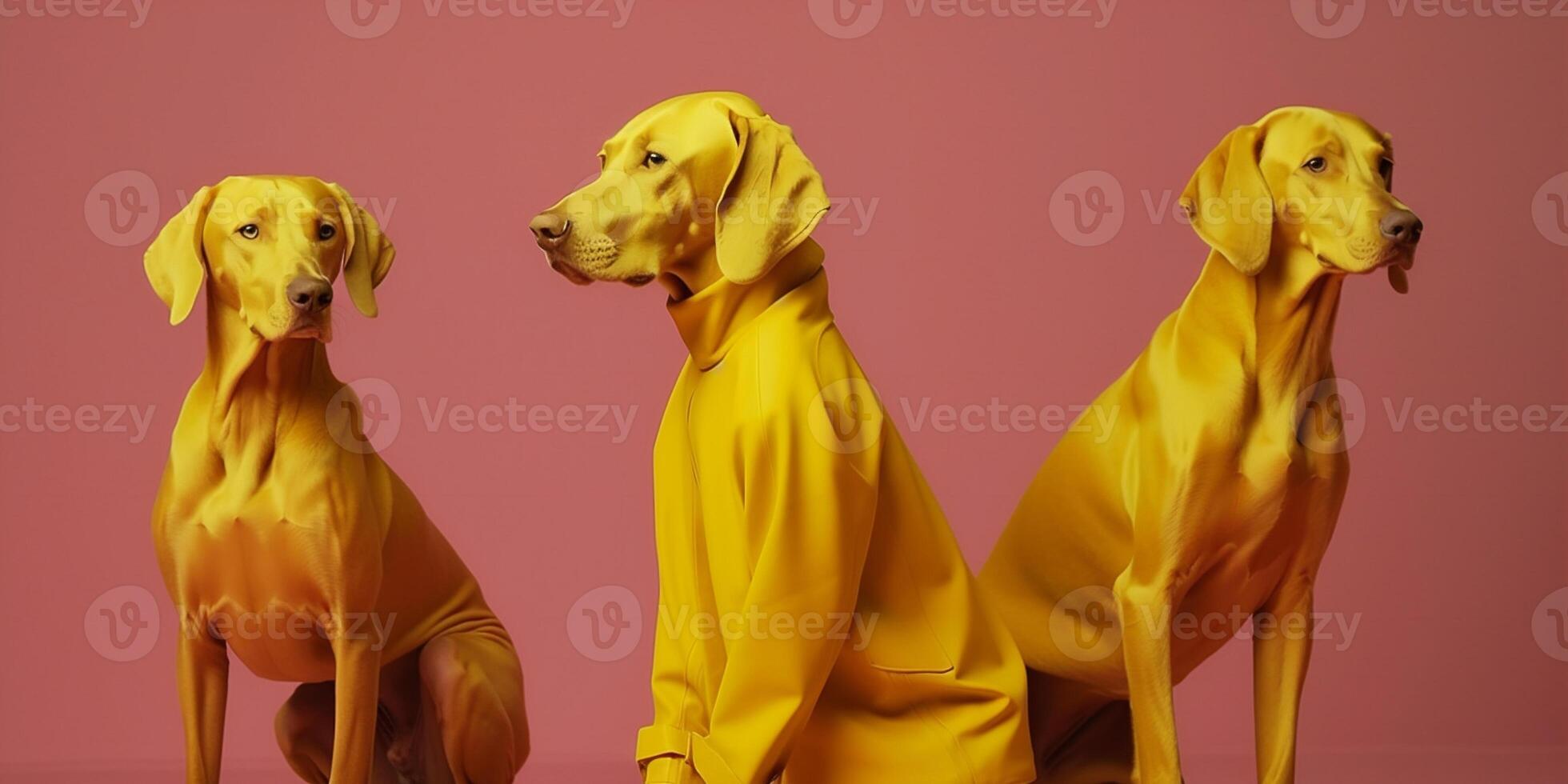 ai gegenereerd honden in futuristische stijl foto