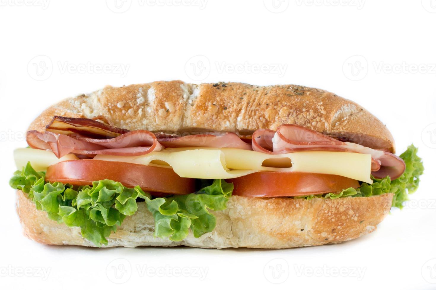 sandwich op witte achtergrond foto