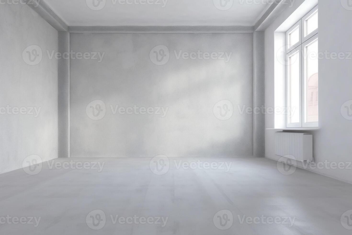 ai gegenereerd helder wit binnenshuis kamer visie foto