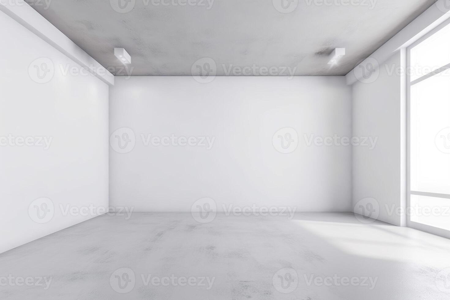 ai gegenereerd helder wit binnenshuis kamer visie foto