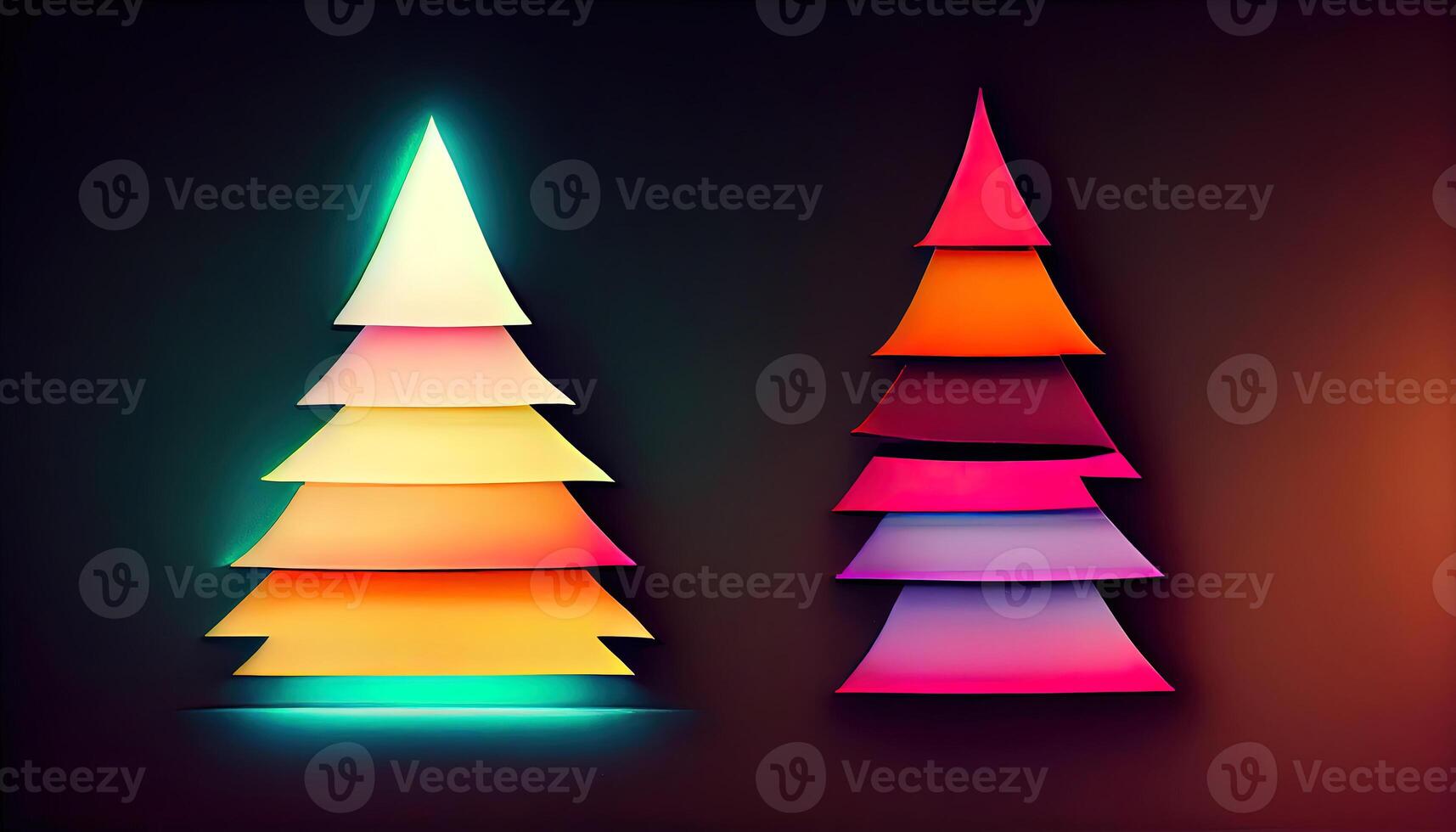 abstract Kerstmis boom concept. generatief ai foto