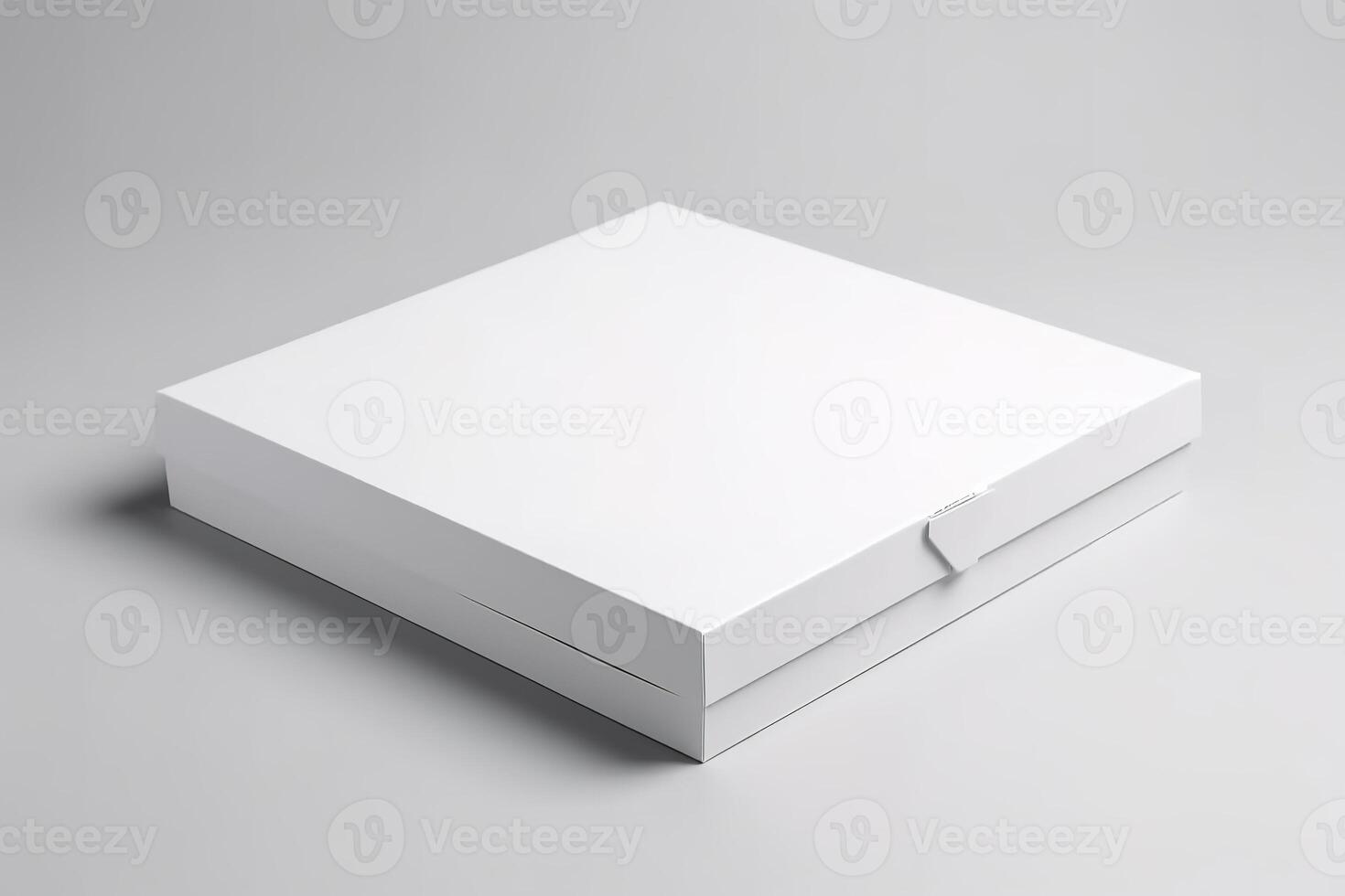 blanco wit pizza verpakking doos voor mockup illustratie met generatief ai foto