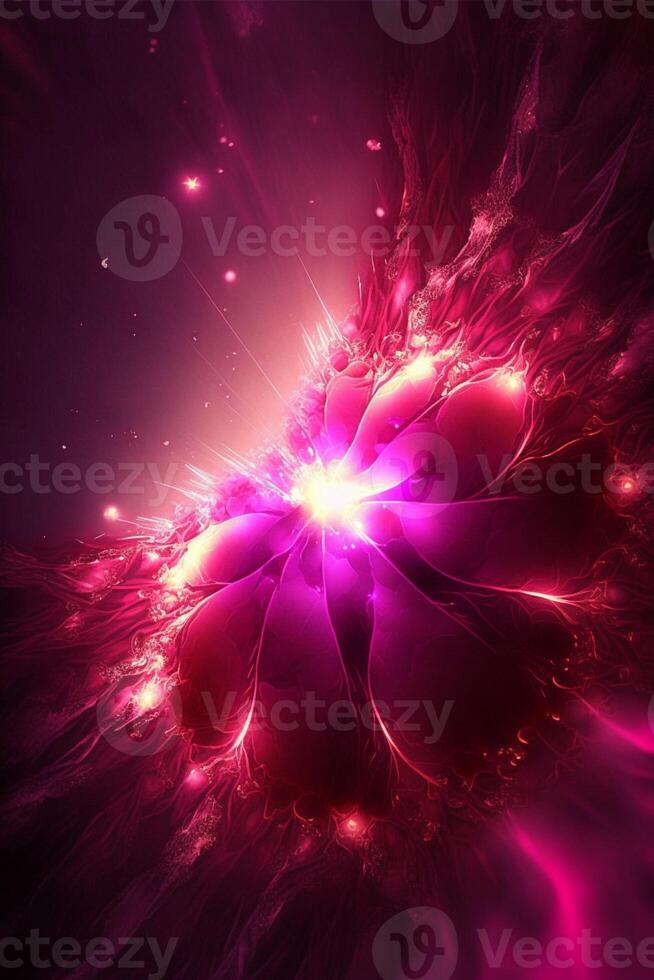 computer gegenereerd beeld van een roze bloem. generatief ai. foto