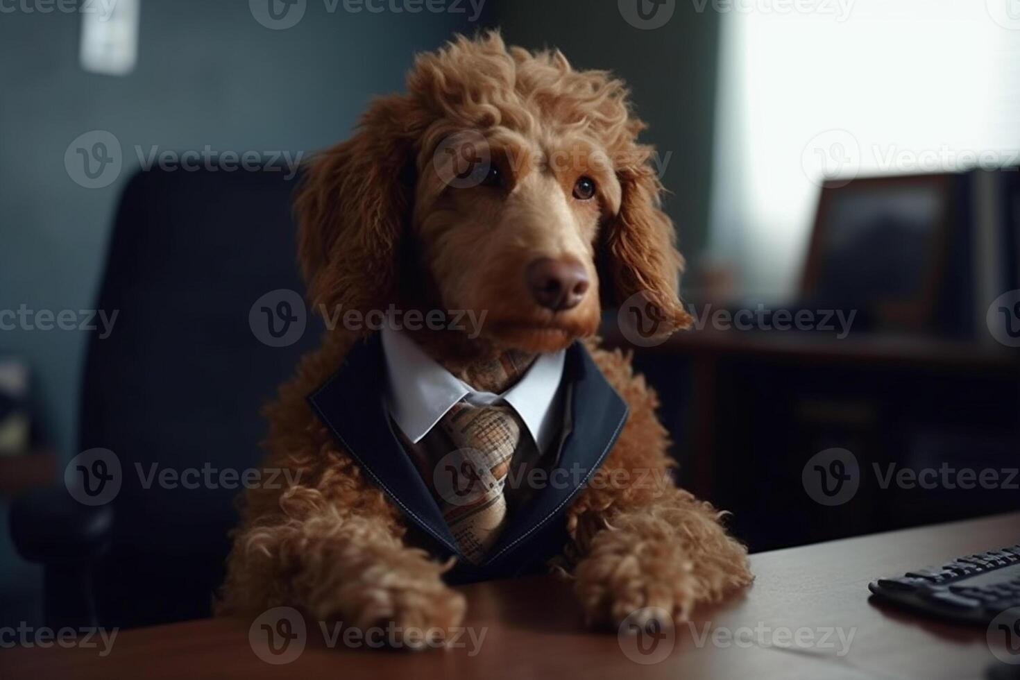 ai generatief hond net zo een bedrijf Directeur foto