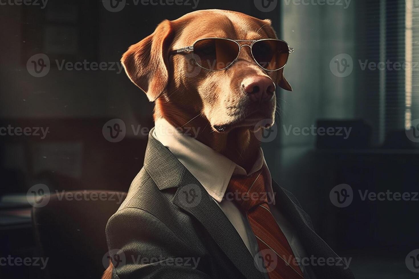 ai generatief hond net zo een bedrijf Directeur foto