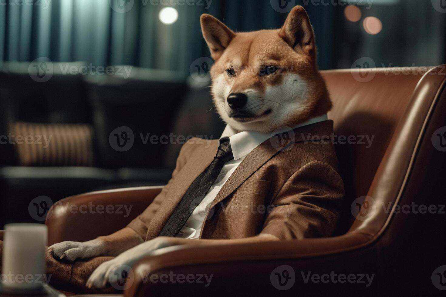 ai generatief hond net zo een bedrijf Directeur foto