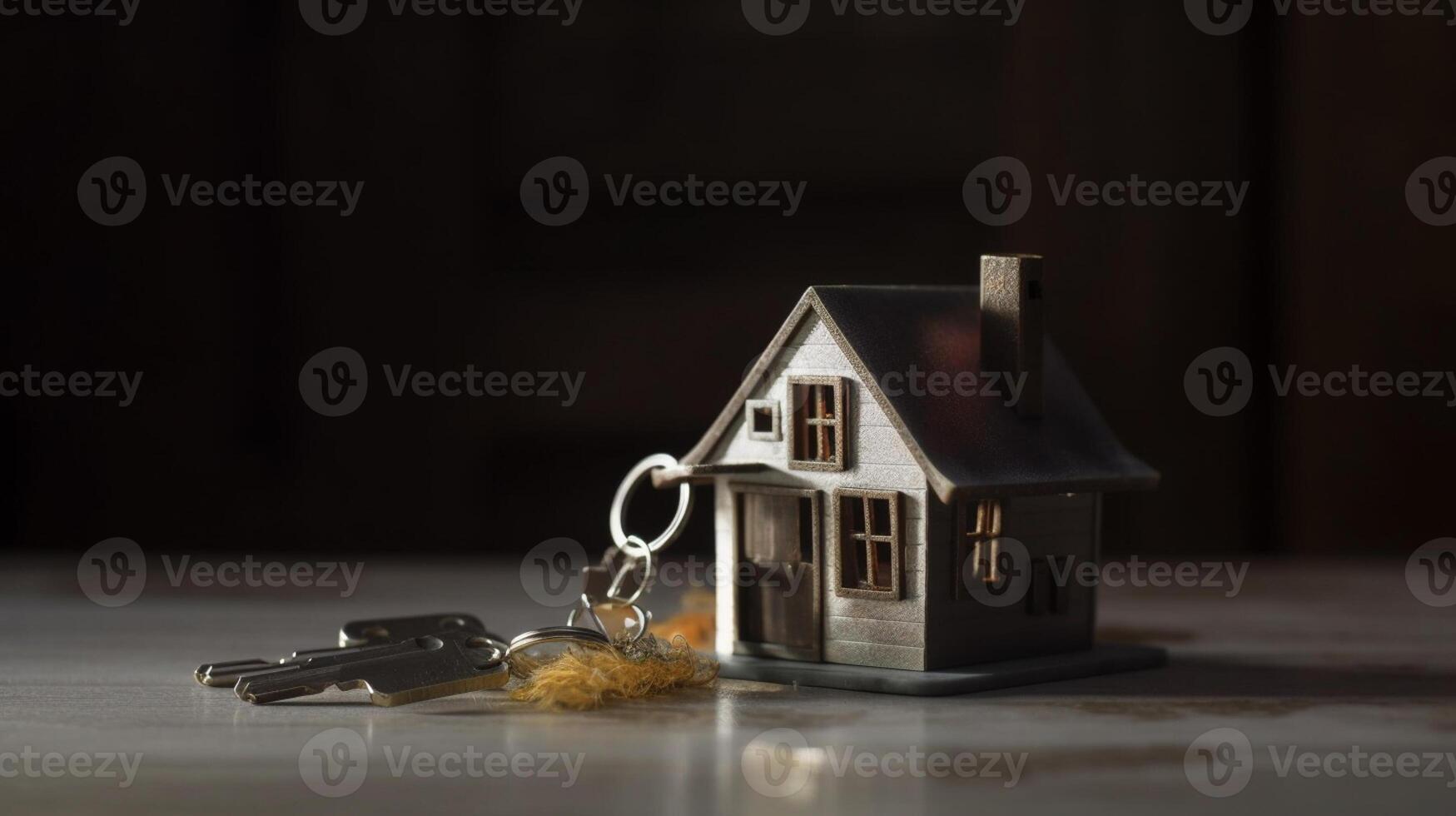 ai generatief 3d huis met sleutels echt landgoed concept foto