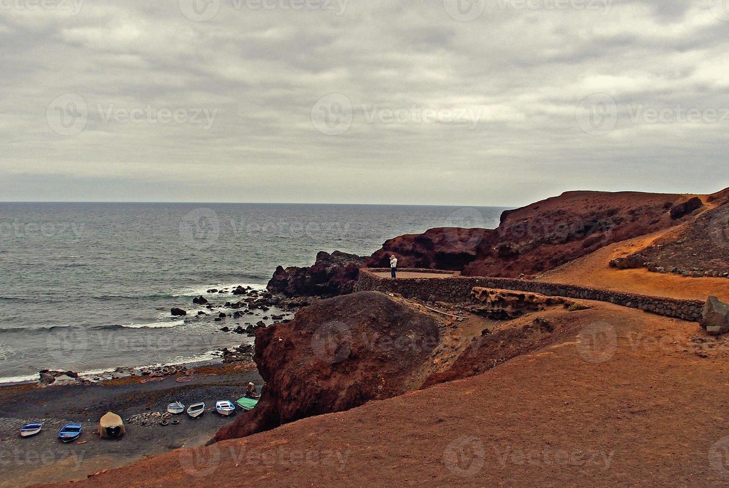 origineel vulkanisch landschappen van de Spaans eiland van Lanzarote foto