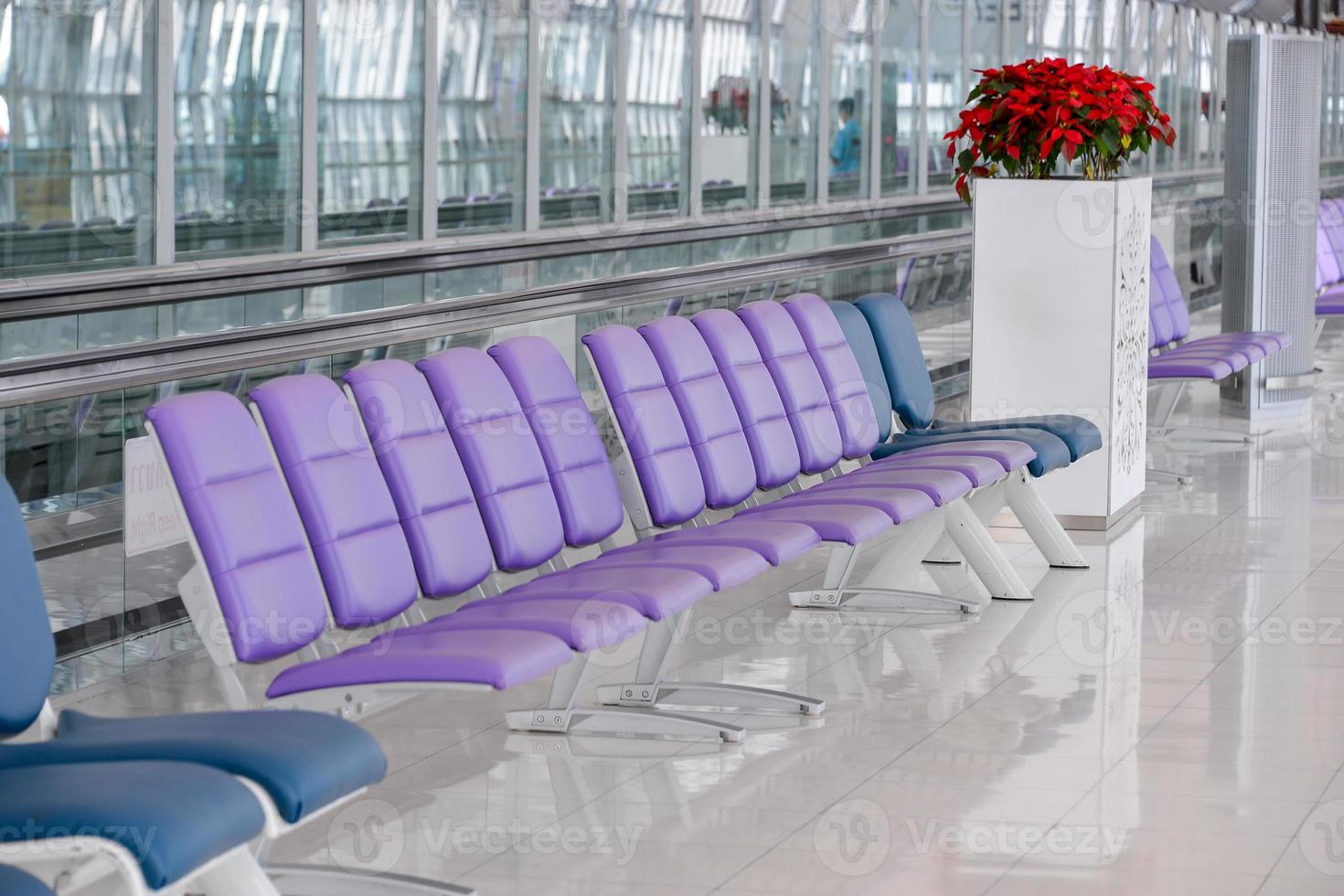 moderne luchthaventerminal wachtkamer foto