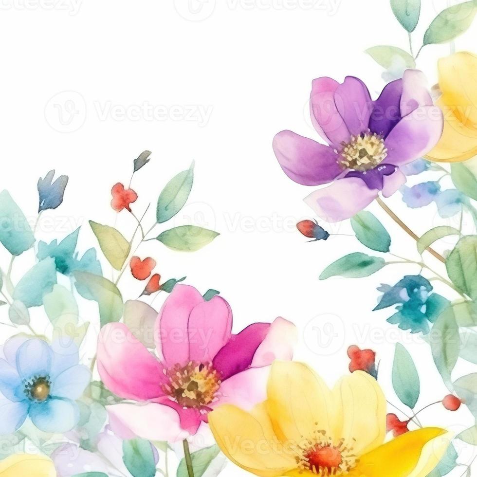 aquarel Lentebloemen foto