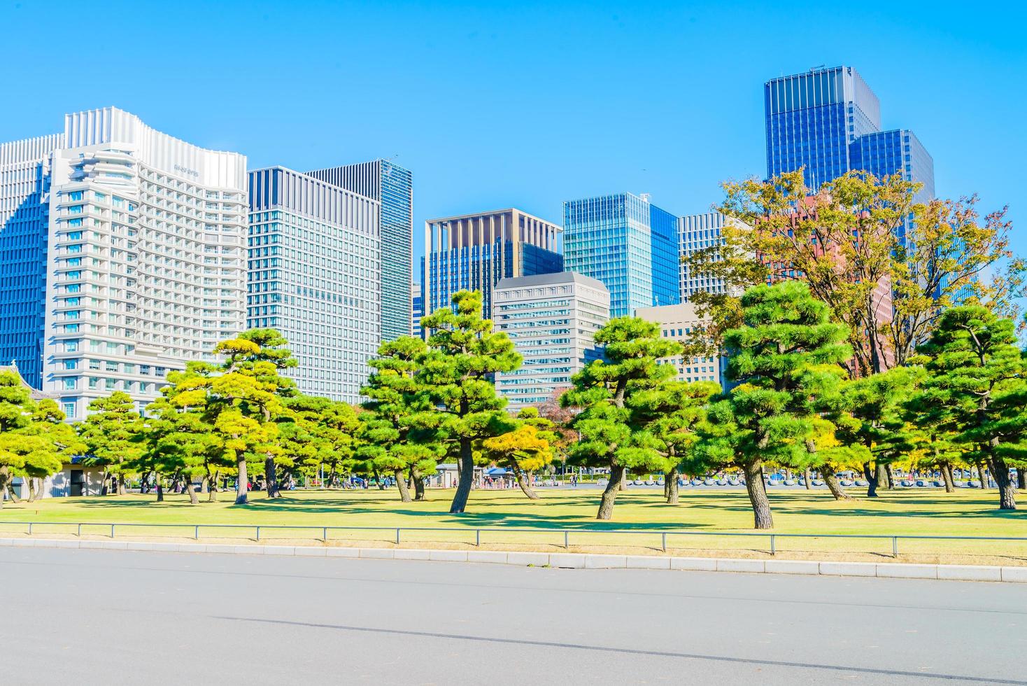 tokyo stadsgezicht in japan foto
