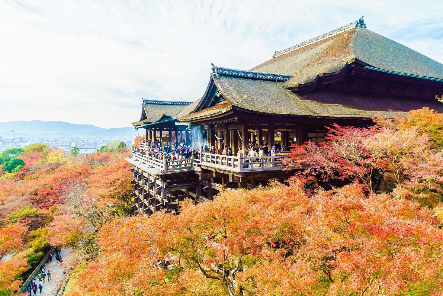 kiyomizu dera-tempel in kyoto, japan foto