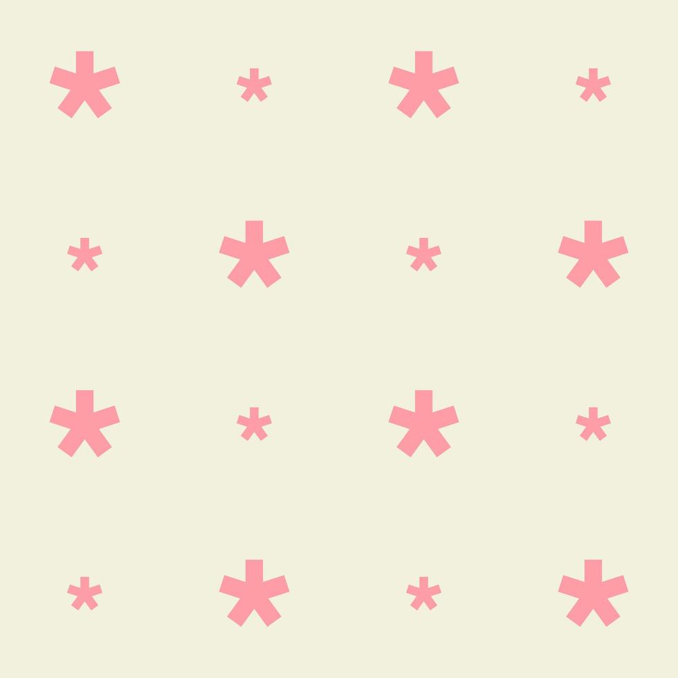 een schattig roze en room pastel naadloos patroon van asterisk ster met een achtergrond in strand concept zomer thema, illustratie foto