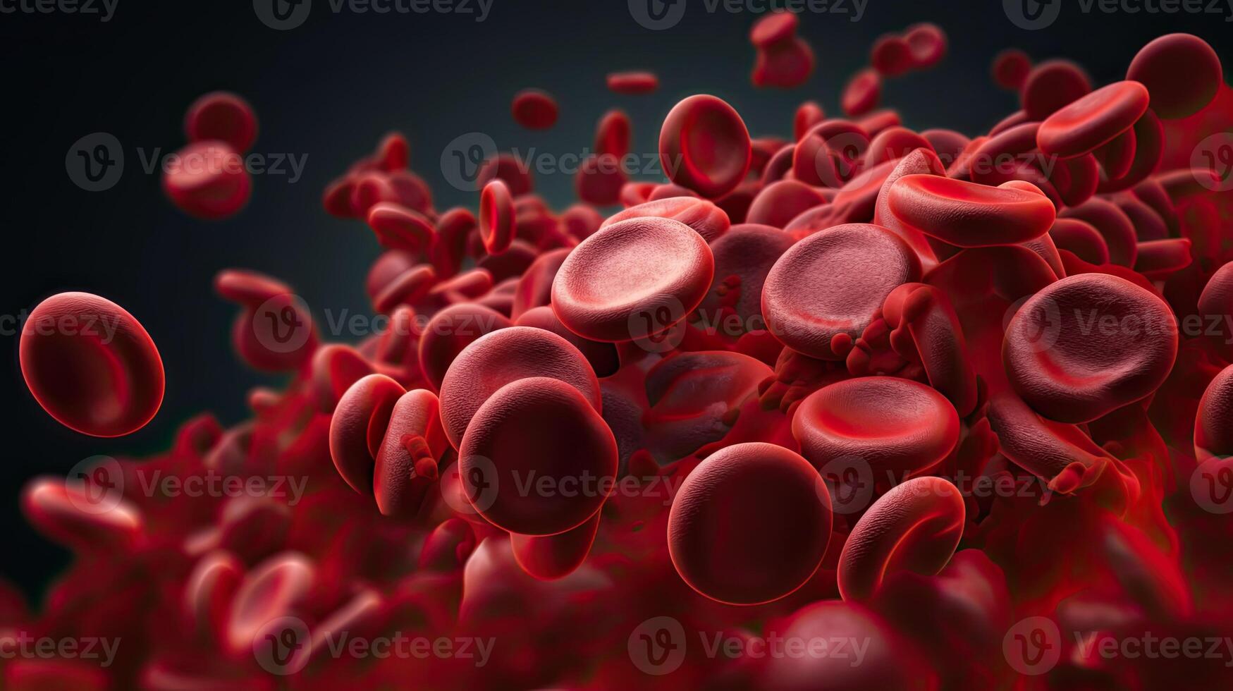 menselijk bloed systeem illustratie door generatief ai foto