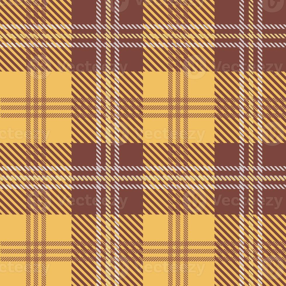 Schotse ruit naadloos patroon, bruin en geel, kan worden gebruikt in de ontwerp van mode kleren. beddengoed, gordijnen, tafelkleden foto