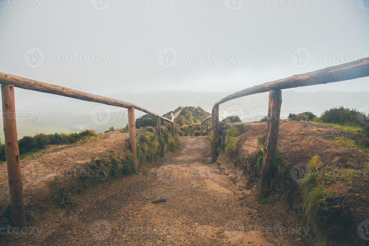 visie van sete cidades in sao Miguel, de azoren foto