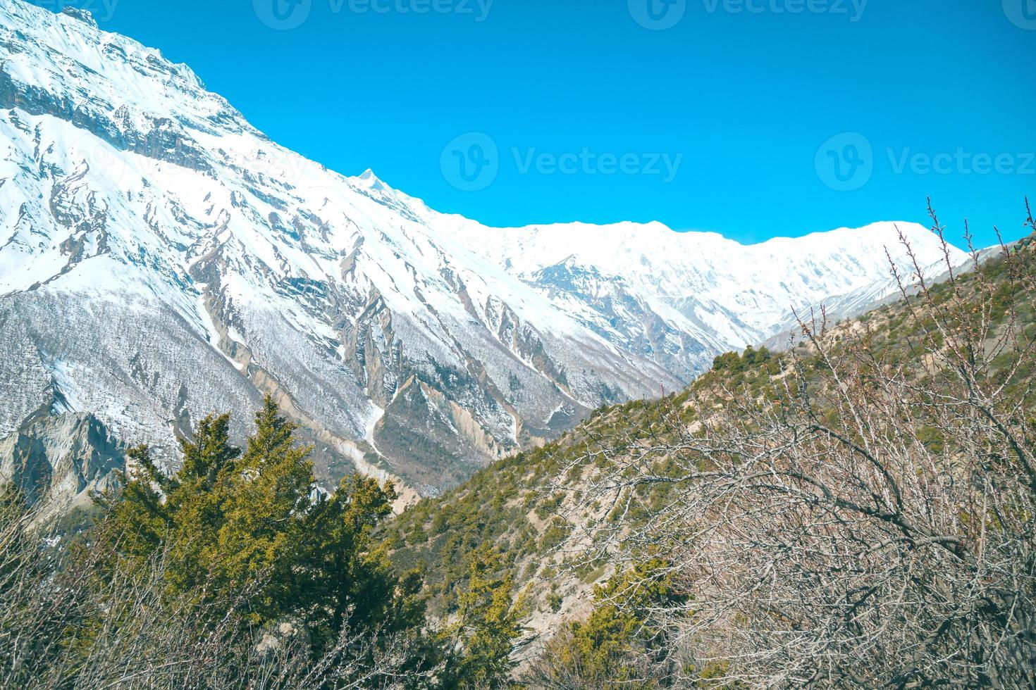 groen en blauw in de Himalaya foto