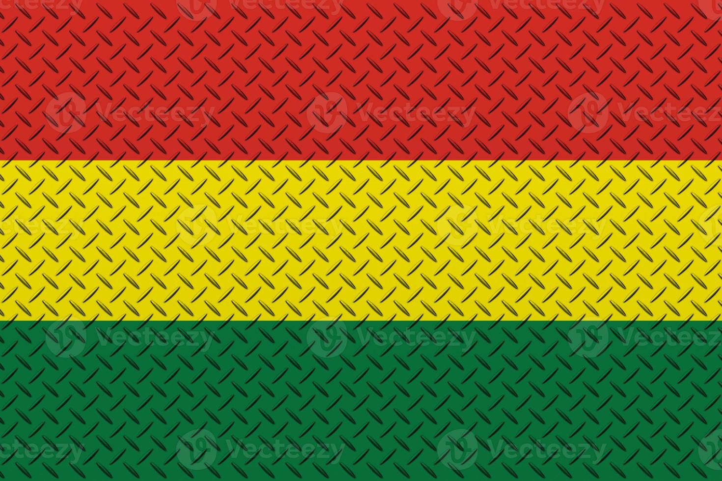 3d vlag van Bolivia Aan een metaal foto